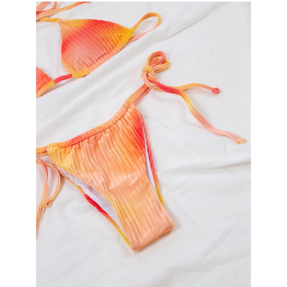 Ombre Orange Yellow Bikini Swimsuit - Picture 6 of 10